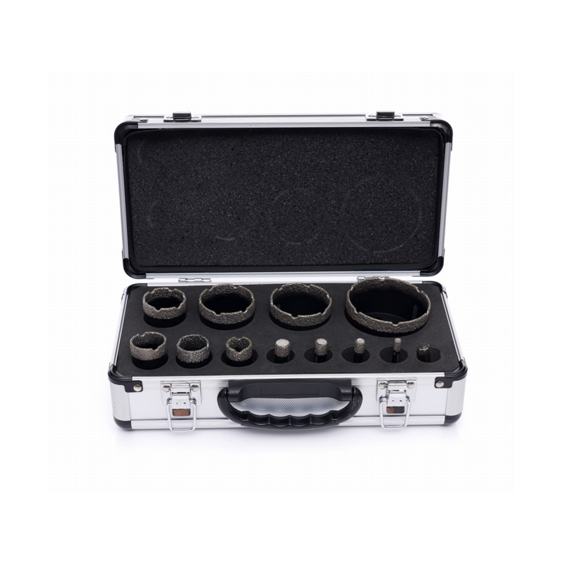 Conjunto brocas de diamante 12 peças, ferramentudo, ferramentas de ladrilhador, furações.