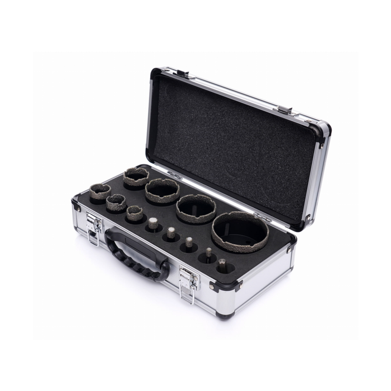 Conjunto brocas de diamante 12 peças, ferramentudo, ferramentas de ladrilhador, furações.