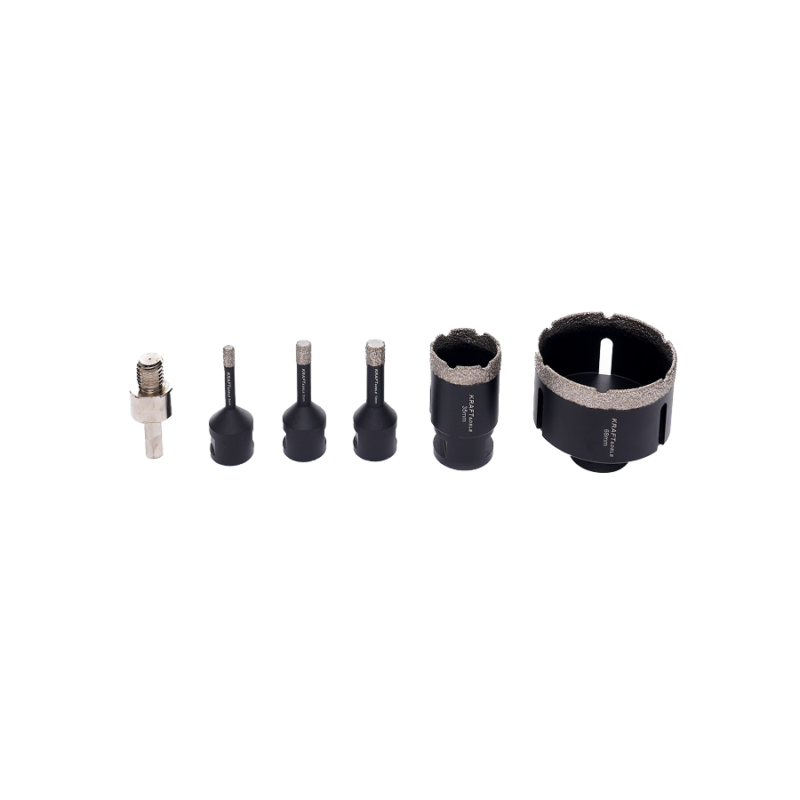 Conjunto brocas de diamante 6 peças, ferramentudo, ferramentas de ladrilhador, furações.