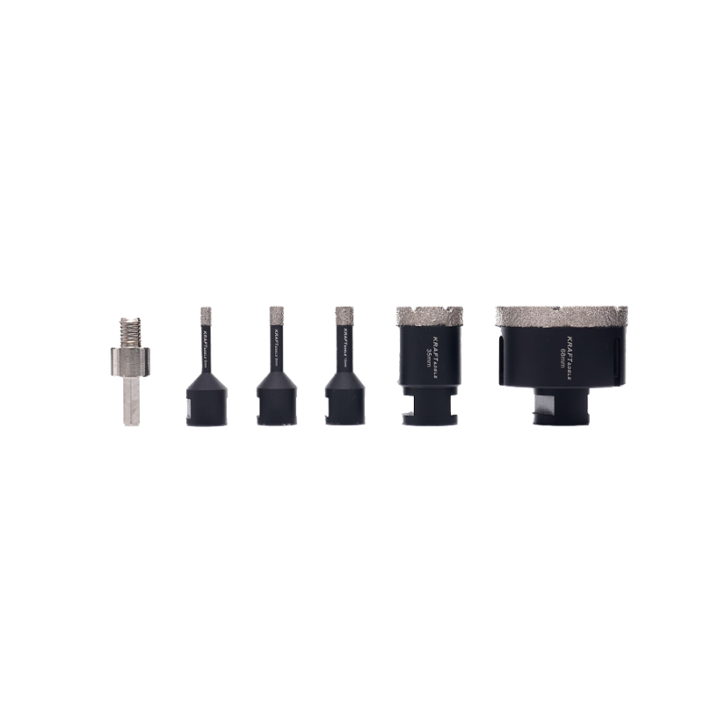 Conjunto brocas de diamante 6 peças, ferramentudo, ferramentas de ladrilhador, furações.