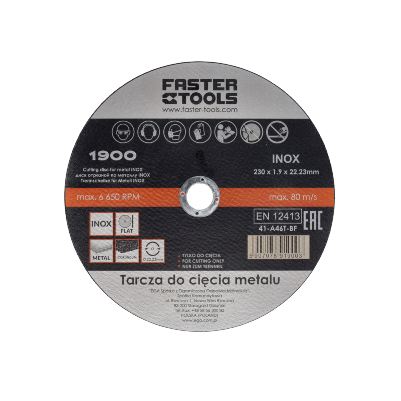 Discos de corte de metal inox Faster tools, ferramentudo, discos de corte inox, inox