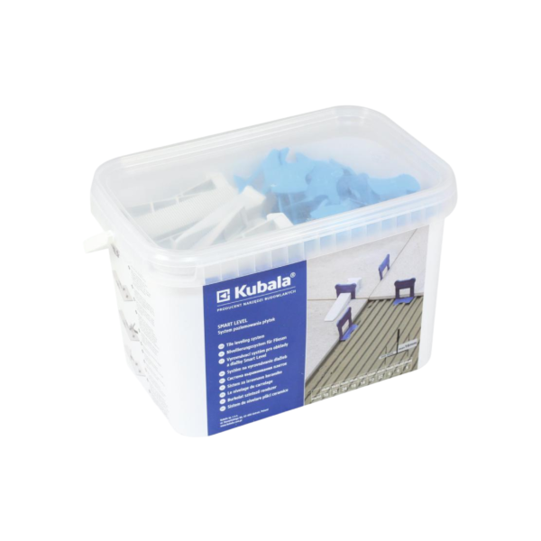 Kit de cunhas, clipes, balde e nível inteligente KUBALA, ferrametnudo, Instalação de azulejos e ladrilhos.