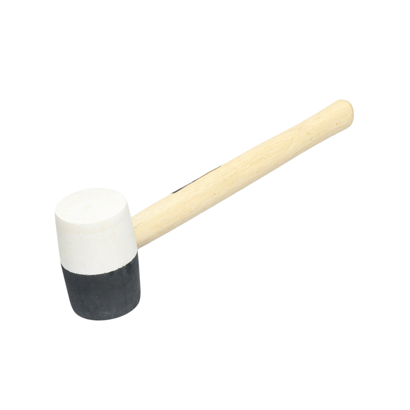 Martelo de borracha preto e branco FASTER TOOLS 65 mm, ferramentudo, ferramentas geral, martelos e agrafadores.