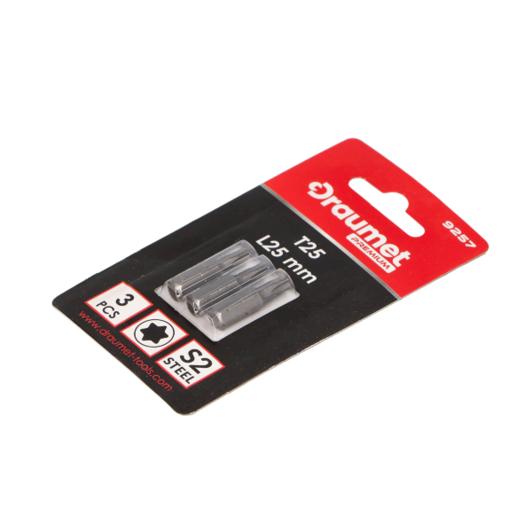 Ponteiras 3 peças 20/ 25 TORX DRAUMET, ferramentudo, outras ferramentas, ponteiras