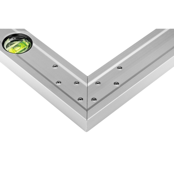 Régua Angular PRO FACHMAYER Anodizada com Indicadores de Nível Vertical e Horizontal,ferramentudo, réguas, medições e níveis